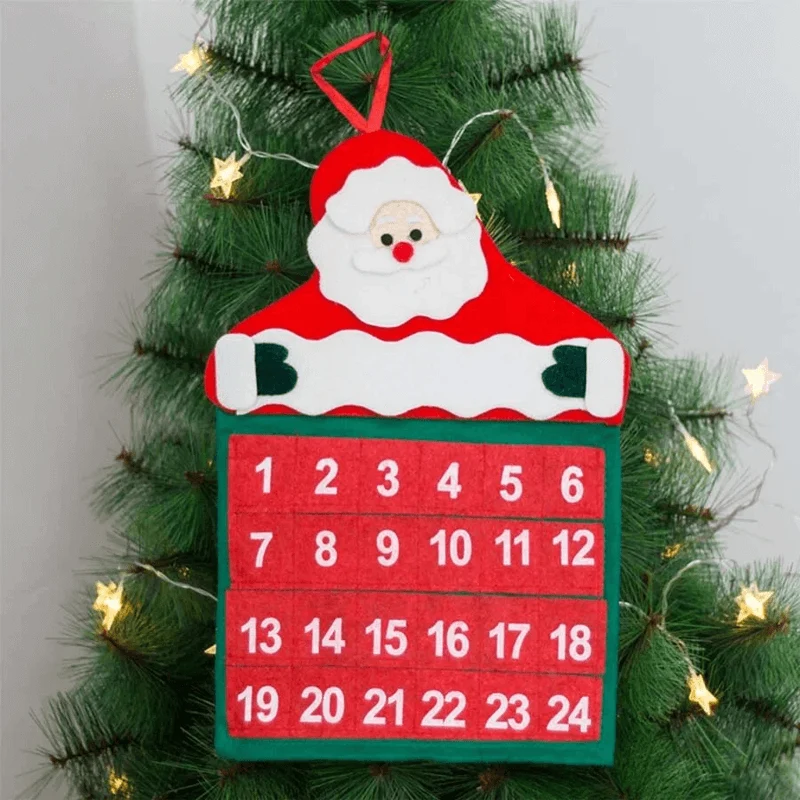 Nedräkning Jul Adventskalender i Tyg - Jultomte 24 Dagar - Image 3