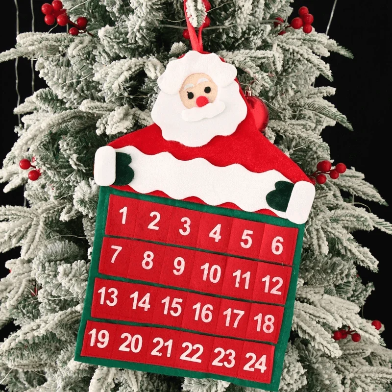 Nedräkning Jul Adventskalender i Tyg - Jultomte 24 Dagar - Image 2